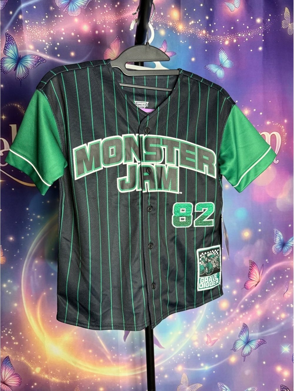 Monster Jam Grave Digger Baseball Jersey Size M (8)